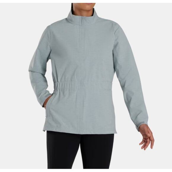 FootJoy HYDRO LITE X Full Zip Jacket Heathe Grey Rain Women's Size‎ L #28330 X67 - Picture 2 of 16